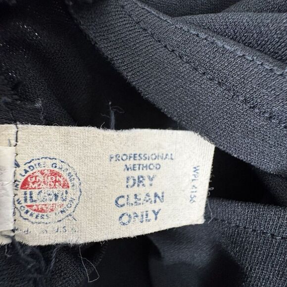 Vintage AJ Bari Womens Maxi Dress 7/8 Black Cape Witchy Boho Fairy Stretch Sheer - Picture 12 of 16